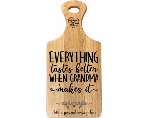 Personalised Grandma Makes It - Rubberwood Paddle Board